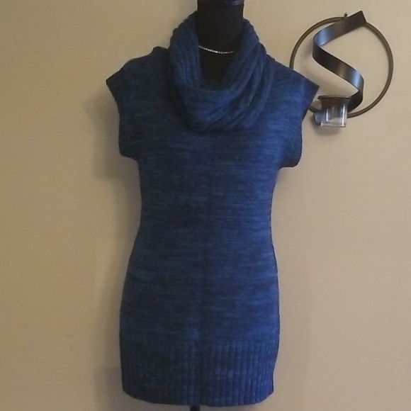 It's Our Time Sweaters - Blue Sweater with Neck Wrap